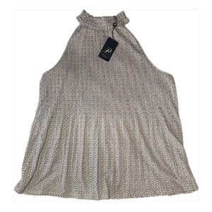 *NWT* Adrianna Papell Light Pink and Black Halter Blouse